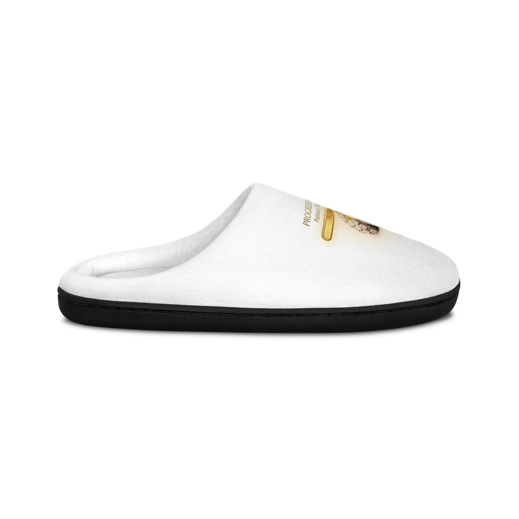 Women's Indoor Slippers — 'Progress Is Growth' Lux Cozy Slippers