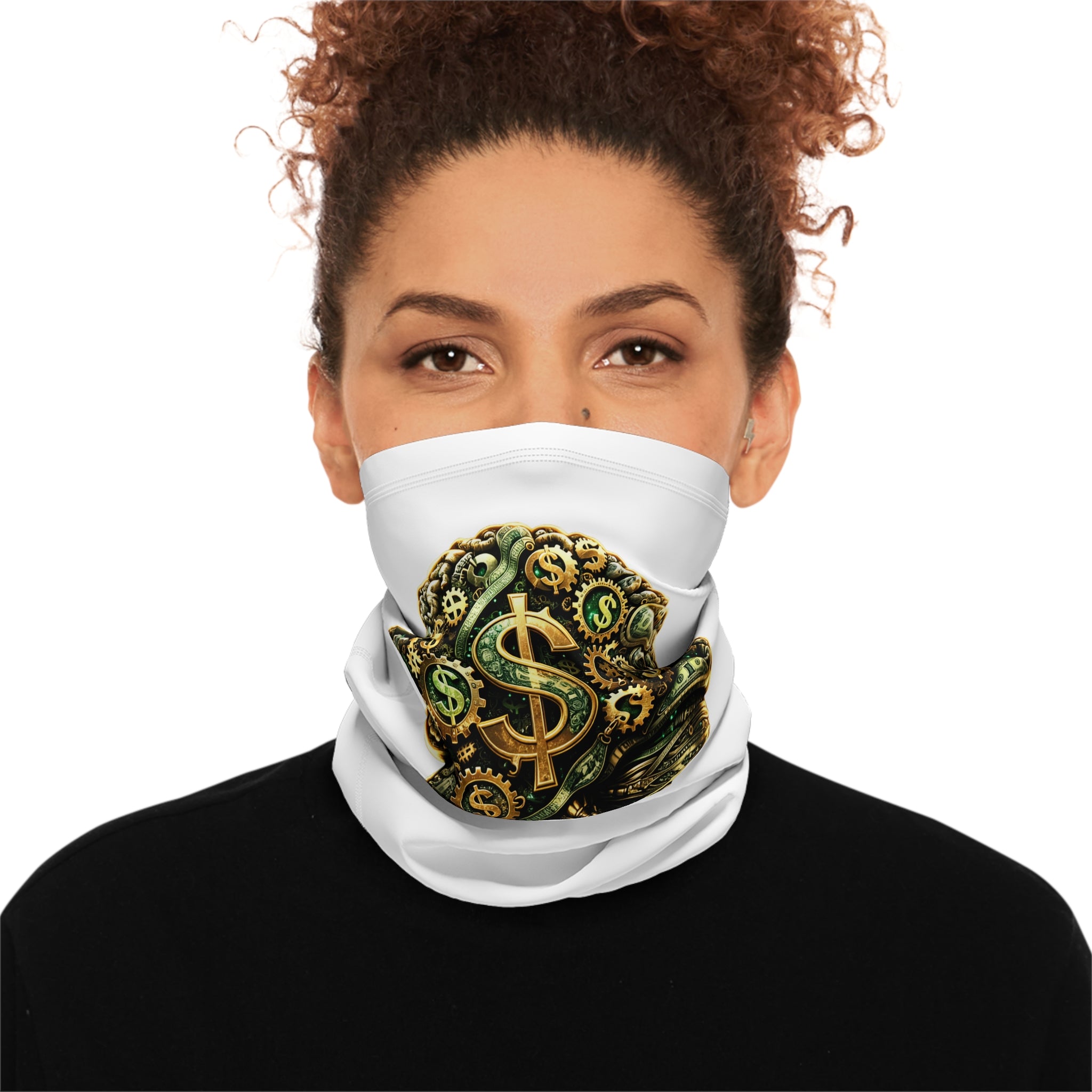 Billion Dollar Brain Winter Neck Gaiter — Drawstring Cold-Weather Face Mask