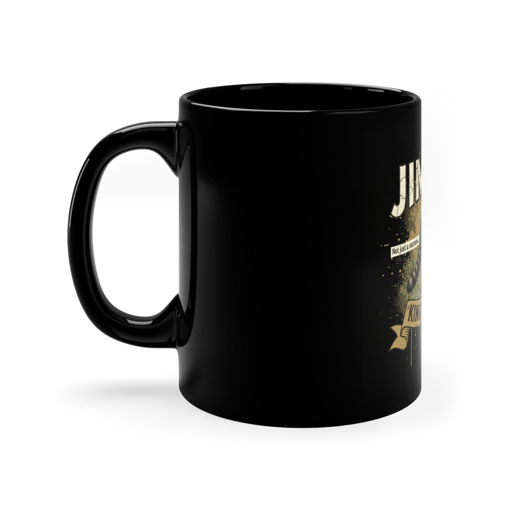 Personalized 'Jimothy - King of the Yard' Black Coffee Mug (11oz)