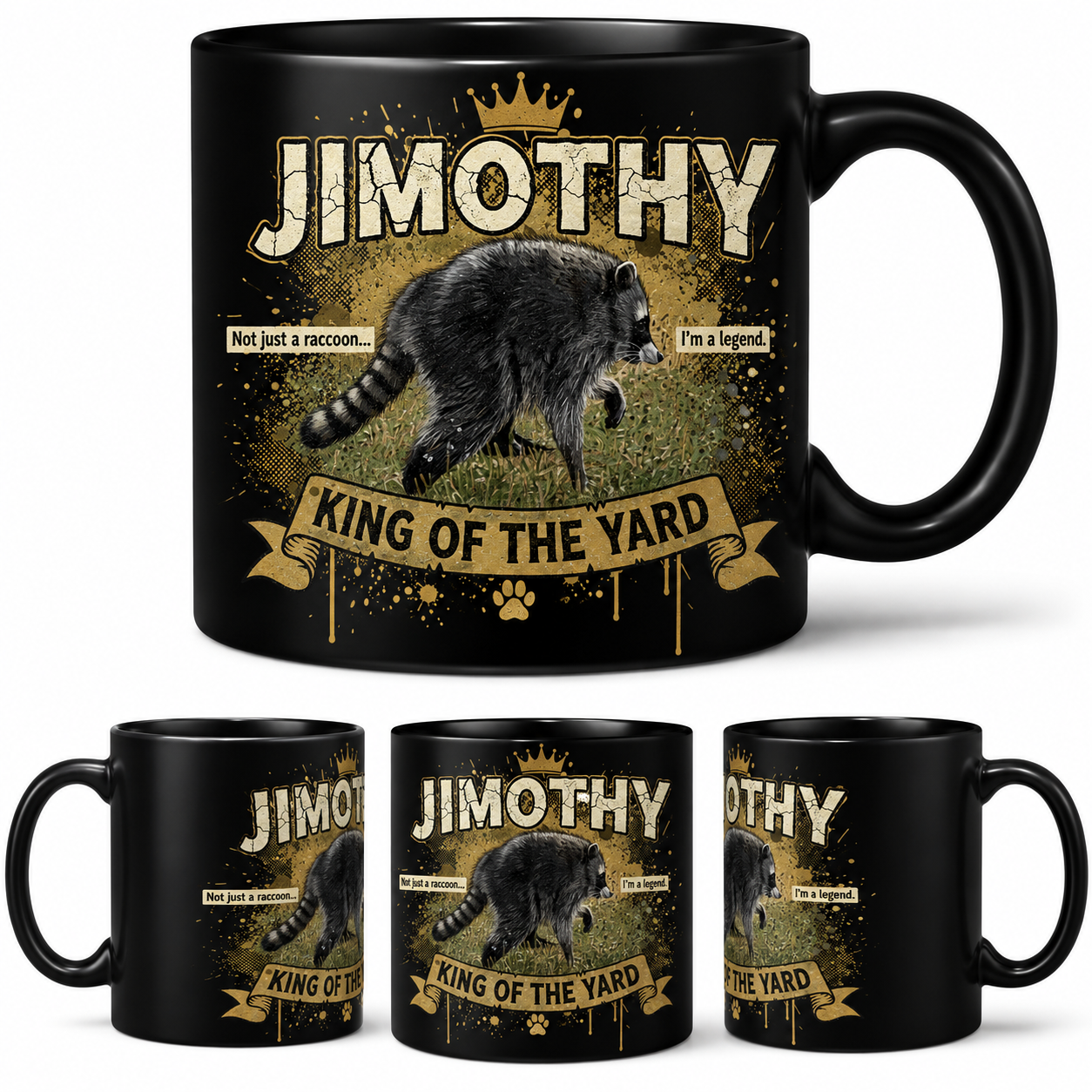 Black Coffee Cup, 11oz
